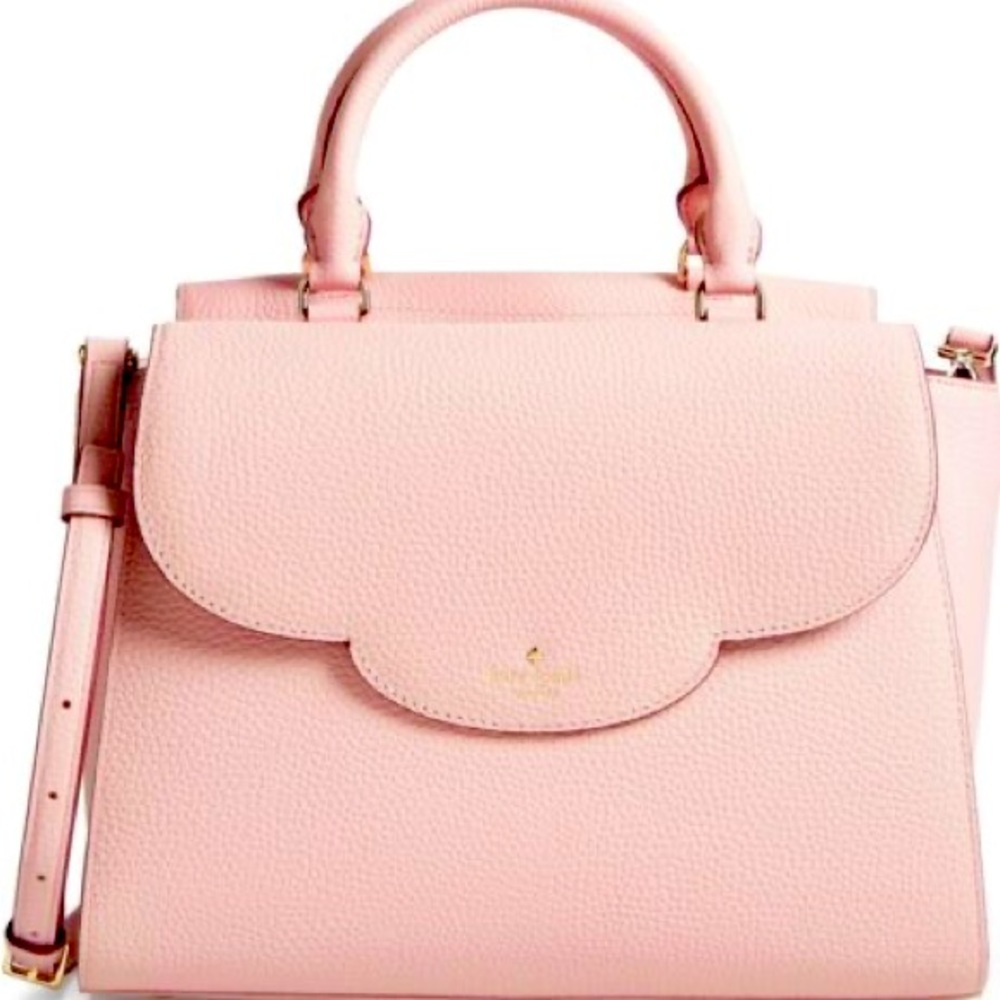 Kate Spade Leewood Place Makayla Top Handle Bag in Pink Granite